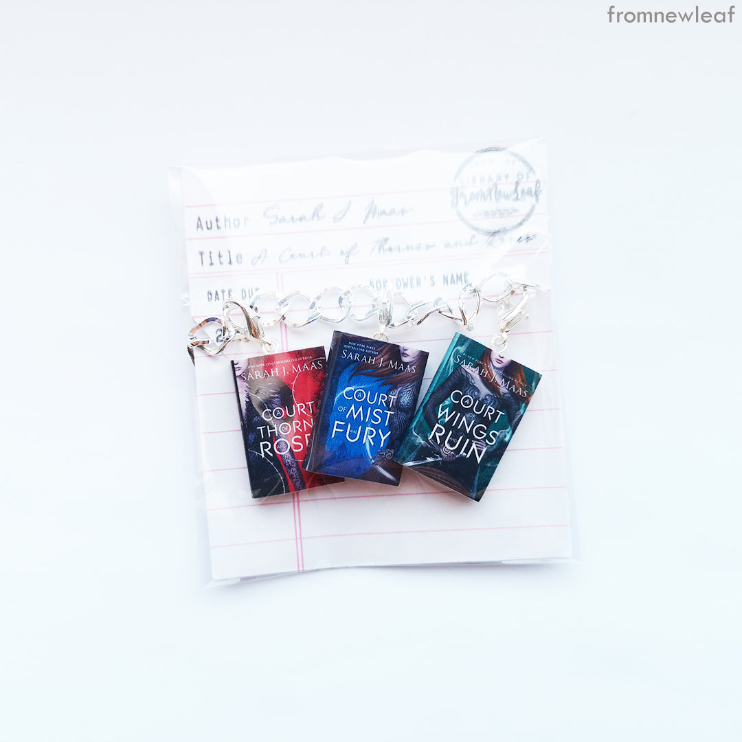 A Court of Thorns and Roses Miniature Book Set Charm Bracelet – FromNewLeaf