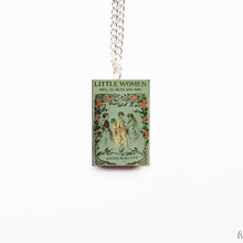 Load image into Gallery viewer, Book necklace with &#39;Little Women&#39; design on a white background