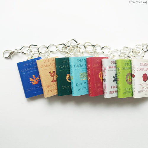 Outlander miniature book series charm bracelet- fromnewleaf