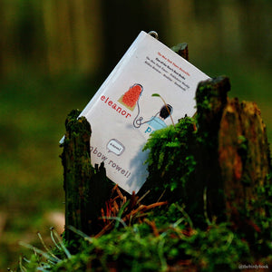 Eleanor and Park miniature book in the forest
