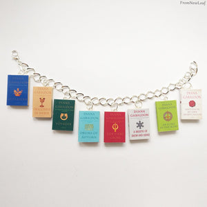 Outlander miniature book series charm bracelet