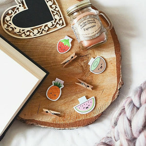 Summer Fruits Magnetic Bookmarks Pack of 4