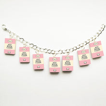 Load image into Gallery viewer, Custom Miniature Book Charm Bracelet