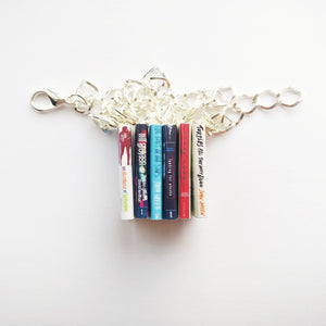John Green US Edition spine 6 Miniature Book Set Charm Bracelet