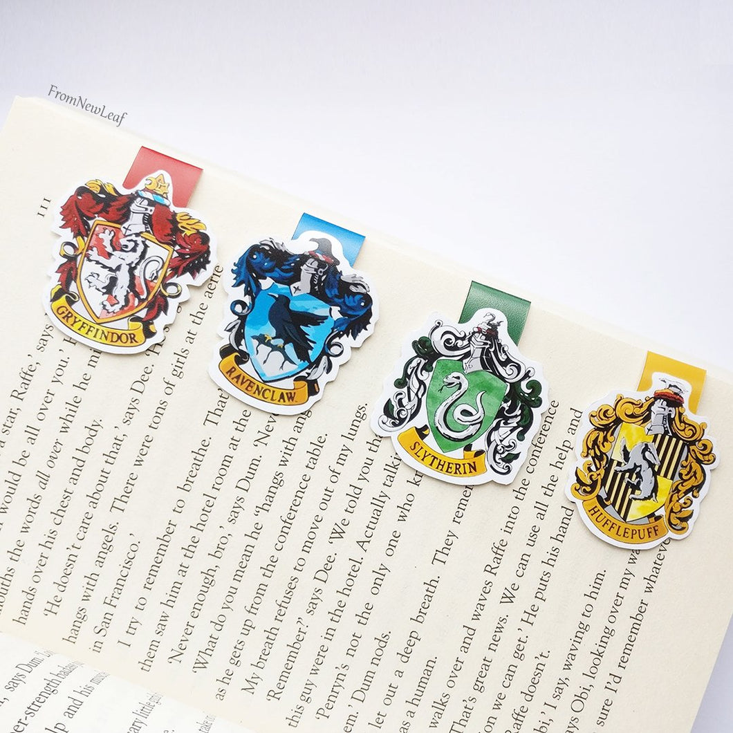 Hogwarts House Magnetic Bookmarks Pack of 4- fromnewleaf