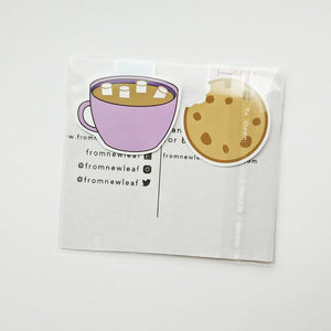 Cookie and Hot Chocolate back Magnetic Bookmark