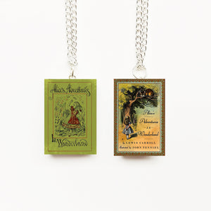 Alice's Adventures in Wonderland Miniature Book Necklace Keychain fromnewleaf