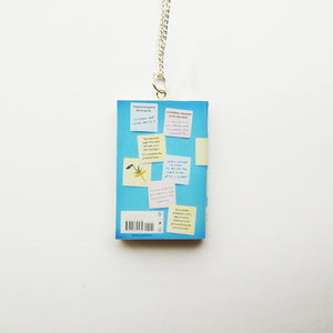 All the Bright Places back cover UK edition miniature book necklace