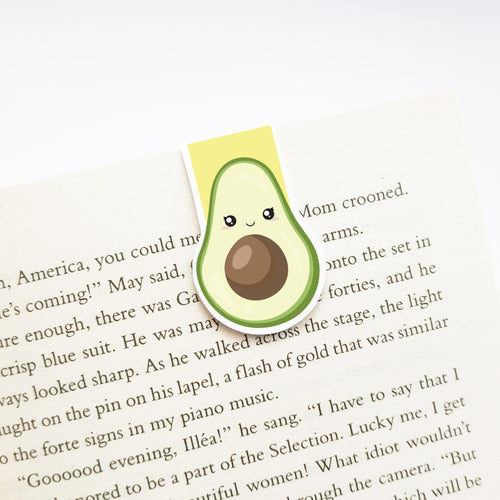 Cute avocado bookmakr on page