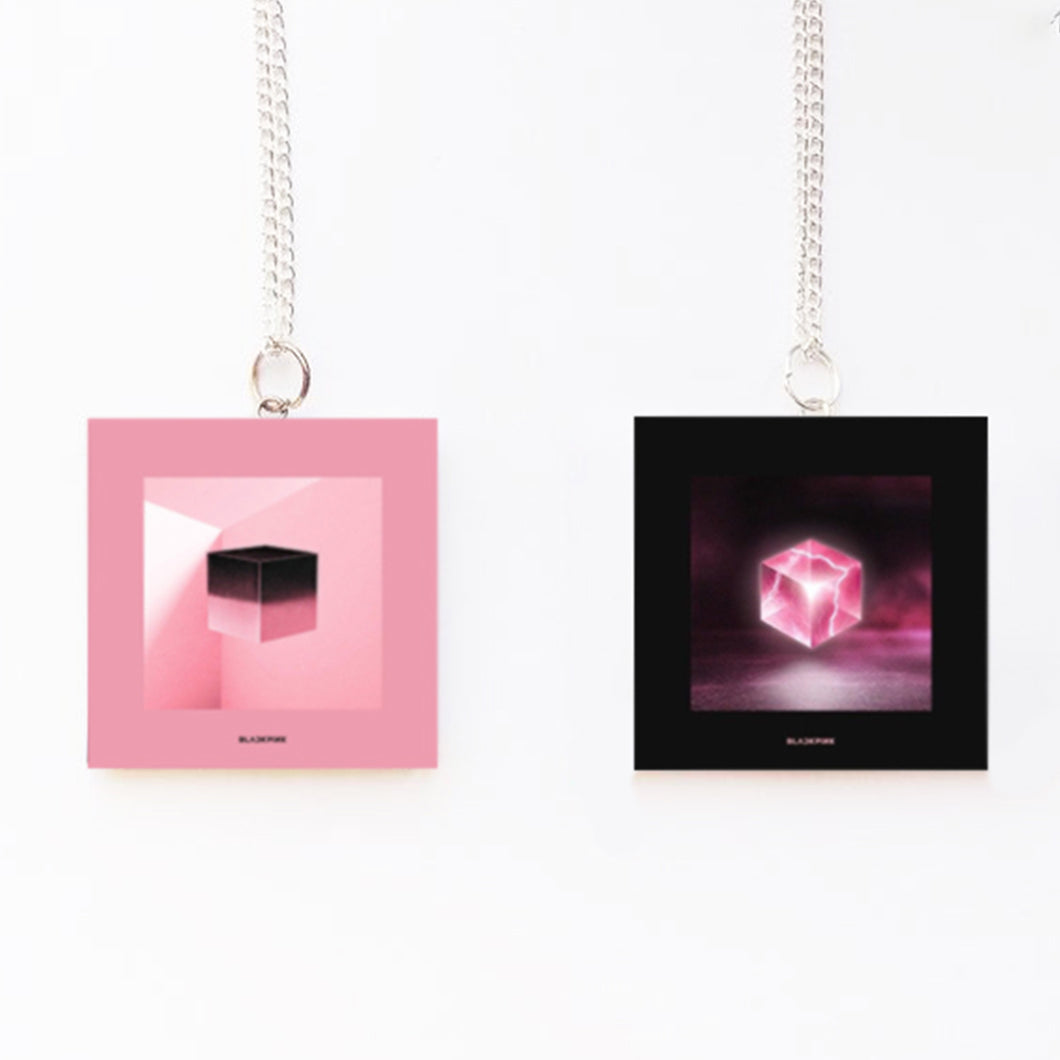 BLACKPINK SQUARE UP Pink Ver Black Ver Miniature Album Necklace