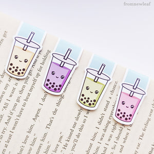 Cute Kawaii Bubble Tea magnetic bookmark 4 set