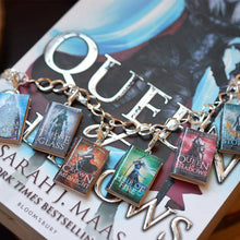 Load image into Gallery viewer, Throne of Glasses US edition miniature book charm bracelet on queen of shadow