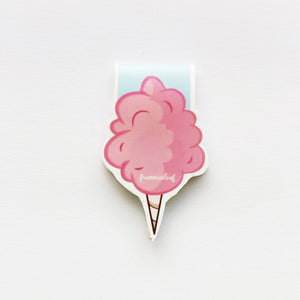 Cute Pink Cotton Candy and Ice Cream Magnetic Bookmark