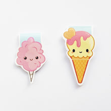 Load image into Gallery viewer, Cute Pink Cotton Candy and Ice Cream Magnetic Bookmark