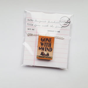 Gone with the Wind Miniature Book Necklace Keychain