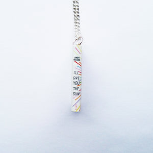 I'll Give You The Sun spine Miniature Book Necklace 