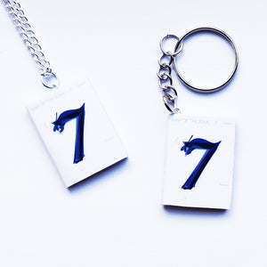 BTS Map of the Soul 7 Dark Blue Version Miniature Album Necklace Keychain Keyring