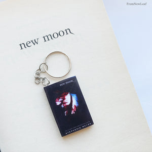 New Moon miniature book keyring keychain