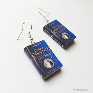 utlander side view Miniature Book Earrings Fish Hooks Set