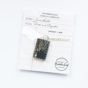 Pride and prejudice jane austen fromnewleaf miniature book necklace keyring First Edition