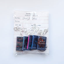 Load image into Gallery viewer, A Court of Thornes and Roses Sarah J Maas Set 5 Miniature Book Set Charm Bracelet