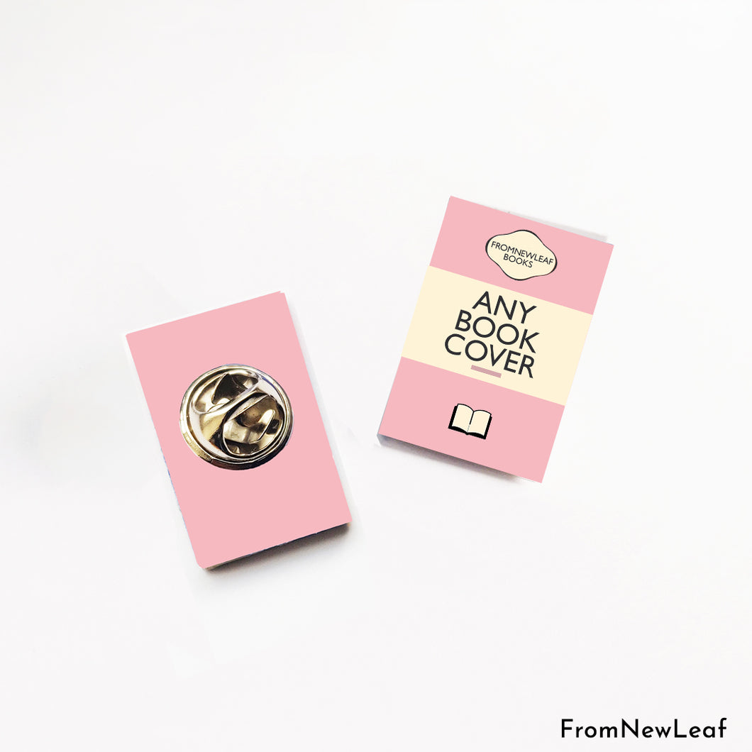 Two Custom Miniature Book Pin Badge