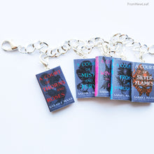 Load image into Gallery viewer, Sarah J Maas A Court of Thornes and Roses miniature book charm bracelet fromnewleaf