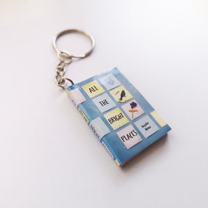Side View of All the Bright Places US edition miniature book keyring keychain