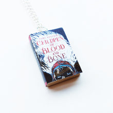 Load image into Gallery viewer, Children of Blood and Bone Tomi Adeyemi Miniature Book Necklace Keychain