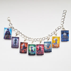 Throne of Glasses US edition miniature book charm bracelet