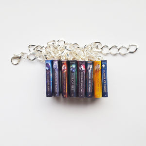 Throne of Glasses US edition  spine miniature book charm bracelet