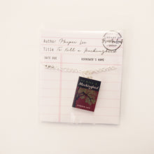 Load image into Gallery viewer, o Kill A Mockingbird First first Edition Miniature Book Necklace packaged in library card