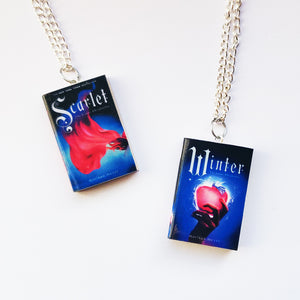 Scarlet Winter Miniature Book Necklace