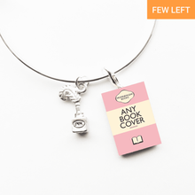Load image into Gallery viewer, FromNewLeaf custom miniature book bangle with ink charm